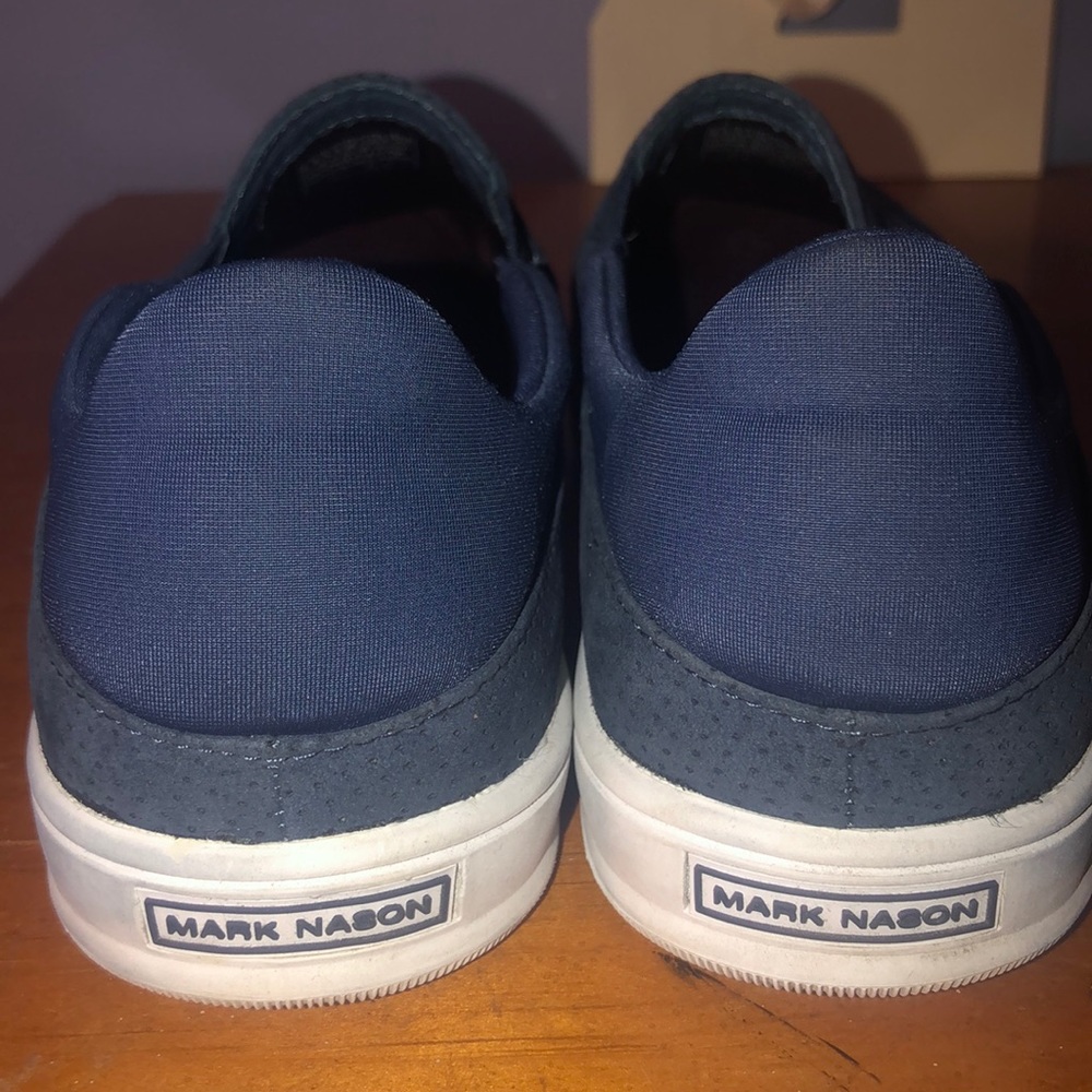 Navy blue slip on shoes